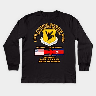 Operation Paul Bunyan - 18th Tactical Fighter Wing - Korea Kids Long Sleeve T-Shirt